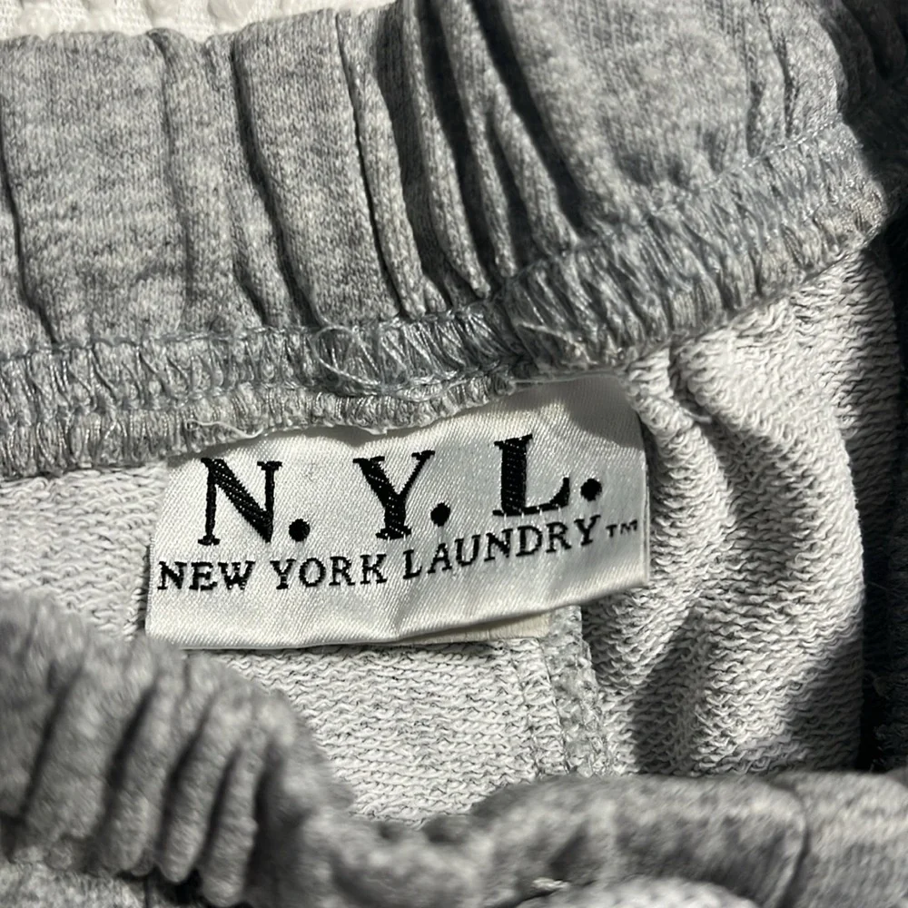 N Y L New York Laundry Retro Vintage Gray Cotton Knit Sweat  Shorts Womens M
